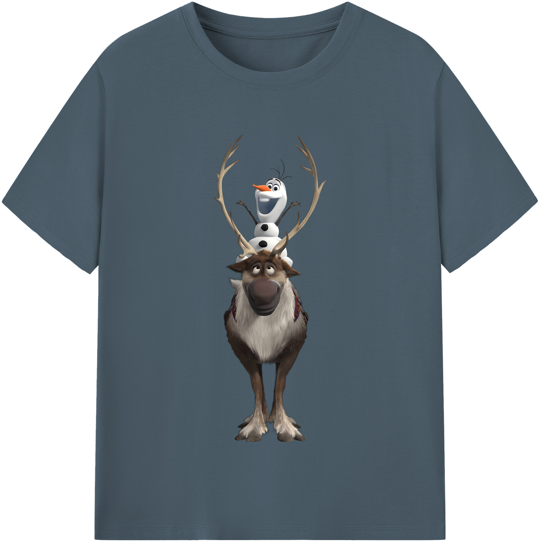 （画像用） アナと雪の女王 アンナ エルサ Frozen Anna Elsa 綿100％半袖Tシャツ（フロントプリント）
